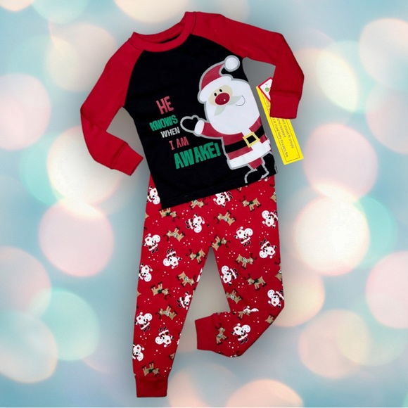 BRAND NEW Baby Boy’s Santa Christmas Pajama Set Size 18 Months - Picture 1 of 2